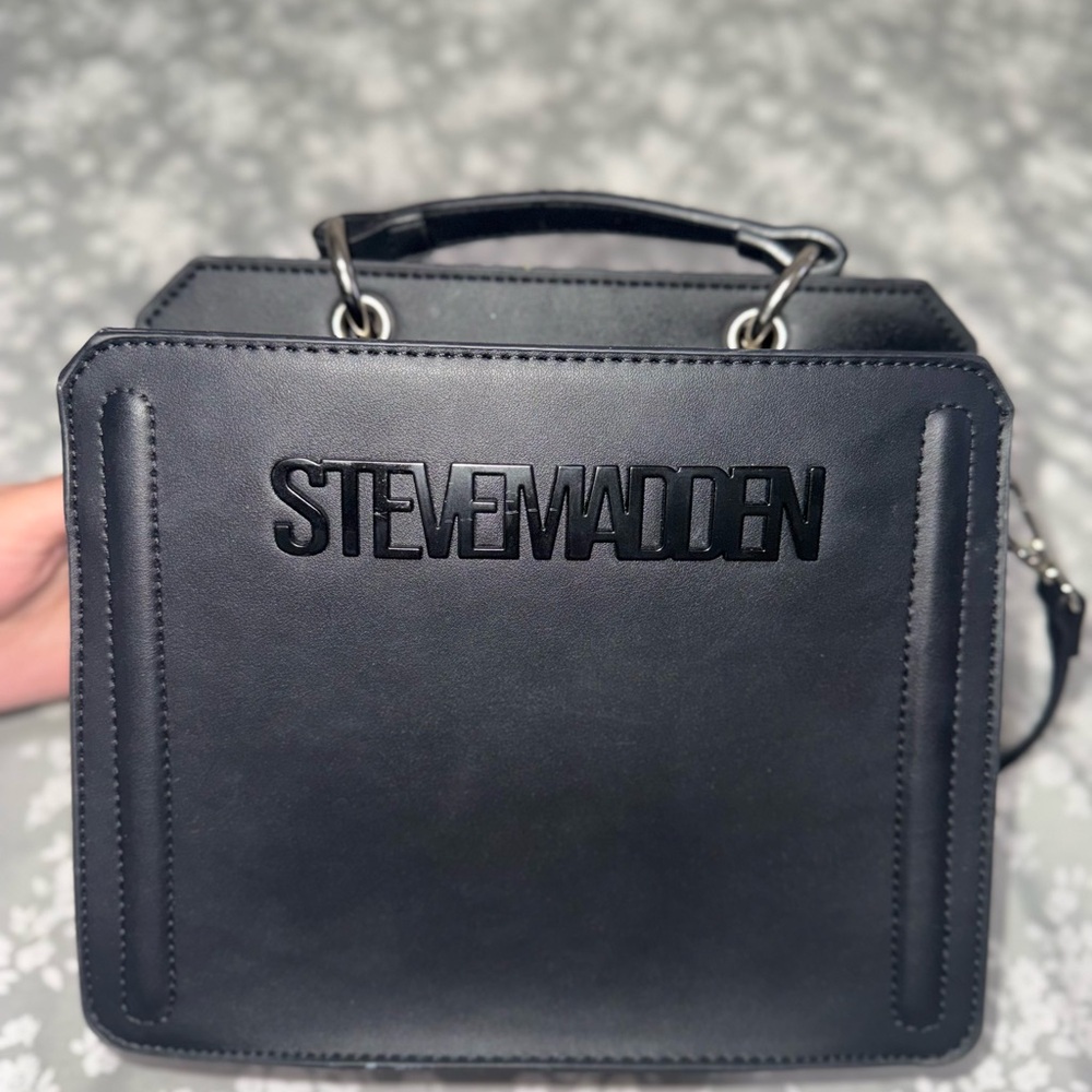 Steve Madden Charcoal Boxy Handbag